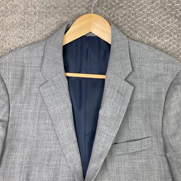 J. CREW Voyager Sport Coat Blazer Men's 44R Fits Slim Gray Thompson Wool - Picture 2 of 15